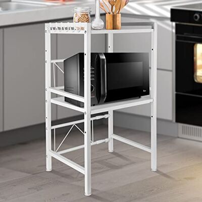 LANTUS Étagère extensible pour four à Micro ondes avec Crochets de Suspension Support à micro-ondes Organisateur de Rangement de Cuisine-40/64 * 36,5 * 78cm-blanc LANTUS Étagère extensible pour four à Micro ondes avec Crochets de Suspension Support à micro-ondes Organisateur de Rangement de Cuisine-40/64 * 36,5 * 78cm-blanc