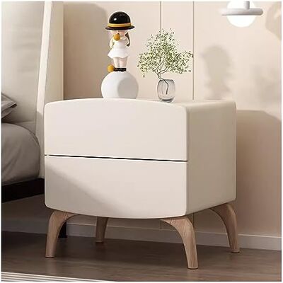 SONGYL-20249 Table de chevet Table de chevet simple en bois de couleur pure crème organisateur de chambre à coucher rangement à domicile table de chevet grande capacité double tiroirs Tables de chevet pour tables SONGYL-20249 Table de chevet Table de chevet simple en bois de couleur pure crème organisateur de chambre à coucher rangement à domicile table de chevet grande capacité double tiroirs Tables de chevet pour tables