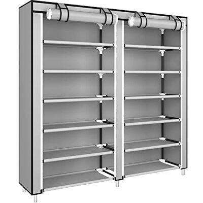LANTUS Meuble à chaussures, 7 couches pour 36 paires, armoire en tissu, meuble à chaussures LANTUS Meuble à chaussures, 7 couches pour 36 paires, armoire en tissu, meuble à chaussures