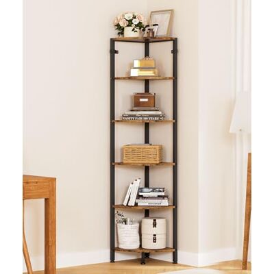 Yorbay Étagère d'angle à 6 étagères Étagère à livres : étagère de rangement multifonctionnelle pour cuisine, salon, chambre, bureau Étagère sur pied, étagère de salle de bain, étagère d'échelle Yorbay Étagère d'angle à 6 étagères Étagère à livres : étagère de rangement multifonctionnelle pour cuisine, salon, chambre, bureau Étagère sur pied, étagère de salle de bain, étagère d'échelle