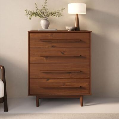 IDIMEX Commode TECCA L 80 cm avec 4 Tiroirs en Bois Massif Coloris Châtaignier, Meuble de Rangement pour Vêtements Design Scandinave Naturel, Tiroirs Spacieux, Poignées Noires Style Moderne Robuste IDIMEX Commode TECCA L 80 cm avec 4 Tiroirs en Bois Massif Coloris Châtaignier, Meuble de Rangement pour Vêtements Design Scandinave Naturel, Tiroirs Spacieux, Poignées Noires Style Moderne Robuste
