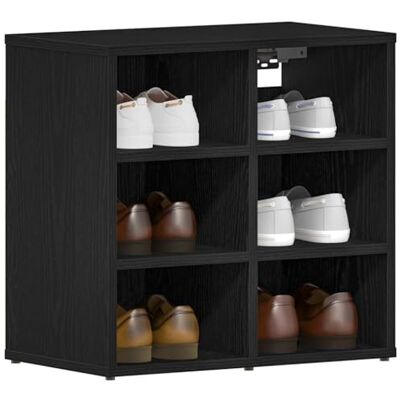 vidaXL Cabinet à chaussures 2 pcs Chêne noir 52 x 30 x 50,5 cm, Meuble à chaussures rectangulaire moderne, rangement pratique, organisateur intérieur, style minimaliste pour l'entrée vidaXL Cabinet à chaussures 2 pcs Chêne noir 52 x 30 x 50,5 cm, Meuble à chaussures rectangulaire moderne, rangement pratique, organisateur intérieur, style minimaliste pour l'entrée