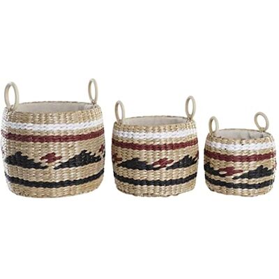 DKD Home Decor Ensemble de paniers, Standard DKD Home Decor Ensemble de paniers, Standard