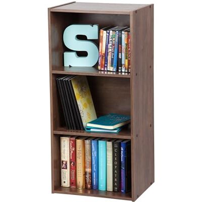 Iris Ohyama , Meuble de rangement, Bibliothèque, 3 Etagères fixes, Solide, Design, Multifonctionnel, Bureau, Entrée, Chambre, Salon Basic Storage Shelf CX-3 Marron Iris Ohyama , Meuble de rangement, Bibliothèque, 3 Etagères fixes, Solide, Design, Multifonctionnel, Bureau, Entrée, Chambre, Salon Basic Storage Shelf CX-3 Marron