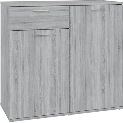vidaXL Buffet Armoire de Rangement Meuble de Rangement Armoire Latérale Salle de Séjour Salon Intérieur Sonoma Gris 80x36x75 cm Bois d'Ingénierie vidaXL Buffet Armoire de Rangement Meuble de Rangement Armoire Latérale Salle de Séjour Salon Intérieur Sonoma Gris 80x36x75 cm Bois d'Ingénierie