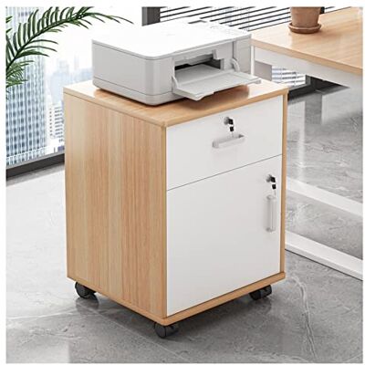 METTEOR Classeur de classeur en bois, Organisateur de dossiers mobile, Organisateur de dossiers avec roulettes avec verrouillage, Support d'imprimante multifonction, 1 tiroir, 14.1" DX 15,7" W, Roue METTEOR Classeur de classeur en bois, Organisateur de dossiers mobile, Organisateur de dossiers avec roulettes avec verrouillage, Support d'imprimante multifonction, 1 tiroir, 14.1" DX 15,7" W, Roue
