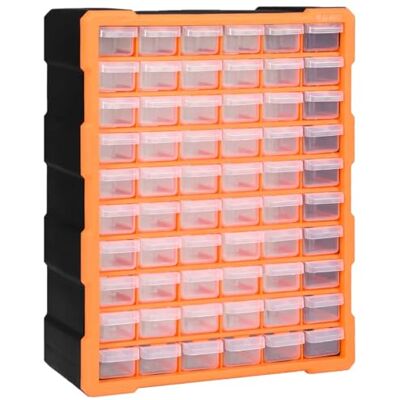 vidaXL Organisateur Multi-tiroirs avec 60 Tiroirs Boîte à Coudre Boîte à Outils Armoire de Rangement Unité d'Organisation 38x16x47,5 cm vidaXL Organisateur Multi-tiroirs avec 60 Tiroirs Boîte à Coudre Boîte à Outils Armoire de Rangement Unité d'Organisation 38x16x47,5 cm