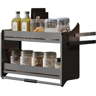 JKJZSALJ Organiseur de placard à 2 niveaux, étagères coulissantes, étagères à suspendre, étagère coulissante pour appareils de cuisine, armoire supérieure, couleur unie, 900 mm JKJZSALJ Organiseur de placard à 2 niveaux, étagères coulissantes, étagères à suspendre, étagère coulissante pour appareils de cuisine, armoire supérieure, couleur unie, 900 mm