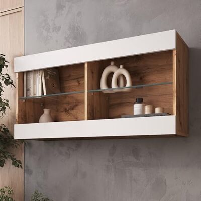 Komodee Vitrine Suspendue Tivoli A2 Noir/Blanc 100x50x29 cm Komodee Vitrine Suspendue Tivoli A2 Noir/Blanc 100x50x29 cm