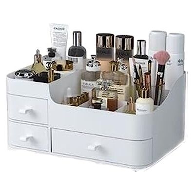 CFY652 Coiffeuse Boîte de rangement for organisateur de maquillage, organisateur complet de cosmétiques et de soins de la peau for comptoir de chambre et de salle de bain, avec tiroirs Boîte de rangement CFY652 Coiffeuse Boîte de rangement for organisateur de maquillage, organisateur complet de cosmétiques et de soins de la peau for comptoir de chambre et de salle de bain, avec tiroirs Boîte de rangement