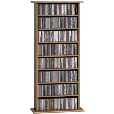 HOMCOM Rangements pour CD et DVD 58x24x126,3cm Noyer Meuble de Rangement Multimédia, Capacité Max. 360 CDs/185 DVDs et Blu-ray, 8 Compartiments et 6 Étagères Réglables HOMCOM Rangements pour CD et DVD 58x24x126,3cm Noyer Meuble de Rangement Multimédia, Capacité Max. 360 CDs/185 DVDs et Blu-ray, 8 Compartiments et 6 Étagères Réglables