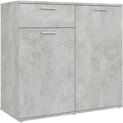 vidaXL Buffet, Meuble de Rangement avec Tiroir, Armoire de Rangement, Organisateur Salon Salle de Séjour Intérieur, Gris Béton Bois d’Ingénierie vidaXL Buffet, Meuble de Rangement avec Tiroir, Armoire de Rangement, Organisateur Salon Salle de Séjour Intérieur, Gris Béton Bois d’Ingénierie