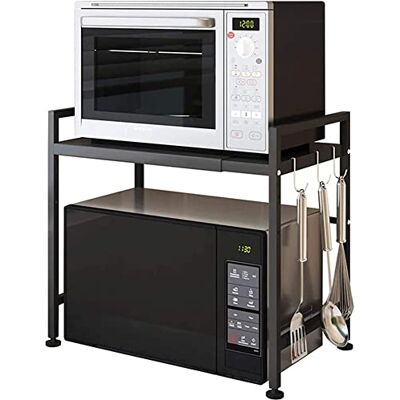 LANTUS Support D'étagère Extensible pour Four à Micro-Ondes avec étagère De Rangement Support Four Micro-Ondes Extensible en Hauteur & Largeur, pour Le Rangement De La Cuisine(40/64 * 45 * 36.5cm (Noir)) LANTUS Support D'étagère Extensible pour Four à Micro-Ondes avec étagère De Rangement Support Four Micro-Ondes Extensible en Hauteur & Largeur, pour Le Rangement De La Cuisine(40/64 * 45 * 36.5cm (Noir))