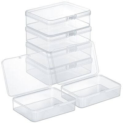 Winter Shore Petites Boites Plastiques Transparentes (Lot de 6) Mini Boite Plastique avec Couvercle à Charnière pour Perles, Craft & Couture, pour Maison & Bureau, 9,5 x 6,5 x 2,6 cm Winter Shore Petites Boites Plastiques Transparentes (Lot de 6) Mini Boite Plastique avec Couvercle à Charnière pour Perles, Craft & Couture, pour Maison & Bureau, 9,5 x 6,5 x 2,6 cm