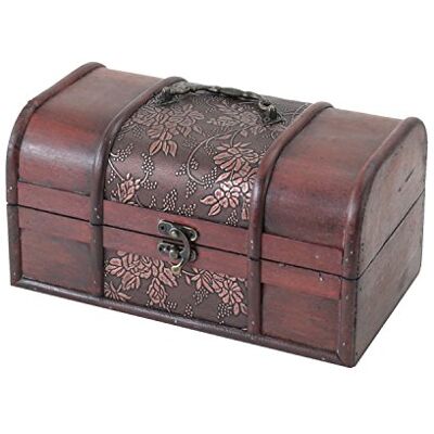 HMF Coffre au trésor en bois 6411-125, 25 x 15 x 13 cm, petit, Japon HMF Coffre au trésor en bois 6411-125, 25 x 15 x 13 cm, petit, Japon