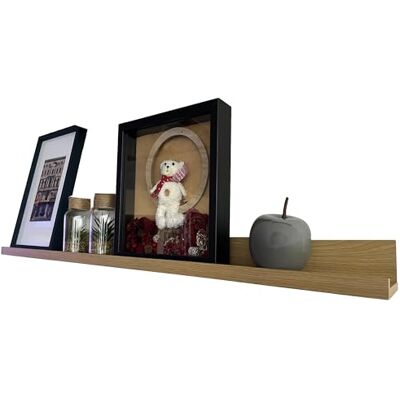 ART Étagère murale, étagère flottante, pour cadre photo, livres, 50 cm, chêne 1 pièce, étagère de présentation, décorations pour salon, cuisine, bureau ART Étagère murale, étagère flottante, pour cadre photo, livres, 50 cm, chêne 1 pièce, étagère de présentation, décorations pour salon, cuisine, bureau