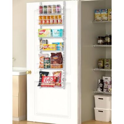 VEVOR Étagère de rangement à suspendre pour porte 6 niveaux Organisateur de garde-manger pour porte 42 x 18 x 133 cm Étagère à épices suspendue en acier pour maison, cuisine, buanderie, salle de bain VEVOR Étagère de rangement à suspendre pour porte 6 niveaux Organisateur de garde-manger pour porte 42 x 18 x 133 cm Étagère à épices suspendue en acier pour maison, cuisine, buanderie, salle de bain