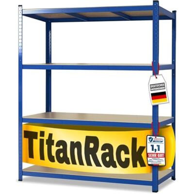 KARAT Étagère XXL pour charges lourdes Bleu 200 x 150 x 60 cm Rangement pour garage, cave et atelier Étagère emboîtable Large KARAT Étagère XXL pour charges lourdes Bleu 200 x 150 x 60 cm Rangement pour garage, cave et atelier Étagère emboîtable Large