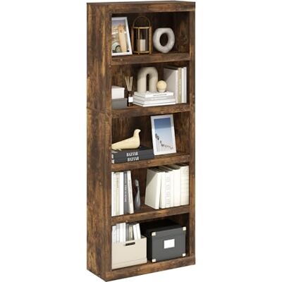 Furinno Rail Étagère Ouverte 5 Niveaux - Bibliothèque Furinno Rail Étagère Ouverte 5 Niveaux - Bibliothèque