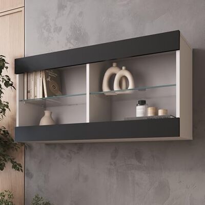 Komodee Vitrine Suspendue Tivoli A2 Wotan/Blanc 100x50x29 cm Komodee Vitrine Suspendue Tivoli A2 Wotan/Blanc 100x50x29 cm