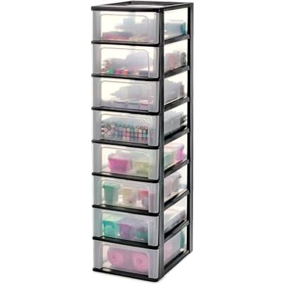 Armoire de rangement Iris Ohyama - 4 tiroirs en plastique Armoire de rangement Iris Ohyama - 4 tiroirs en plastique
