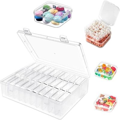 Bangbobi Lot de 30 petites boîtes de rangement avec couvercle (blanc) Mini boîte de rangement en plastique avec compartiments pour perles, bijoux, bagues, vis Petite boîte en plastique avec Bangbobi Lot de 30 petites boîtes de rangement avec couvercle (blanc) Mini boîte de rangement en plastique avec compartiments pour perles, bijoux, bagues, vis Petite boîte en plastique avec