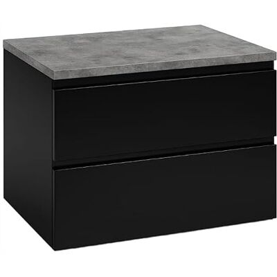 Deftrans . Armoire murale noire 60 x 50 cm avec plateau Meuble de salle de bain avec tiroirs Meuble de salle de bain avec tiroirs Série Mode Élégant et pratique Deftrans . Armoire murale noire 60 x 50 cm avec plateau Meuble de salle de bain avec tiroirs Meuble de salle de bain avec tiroirs Série Mode Élégant et pratique