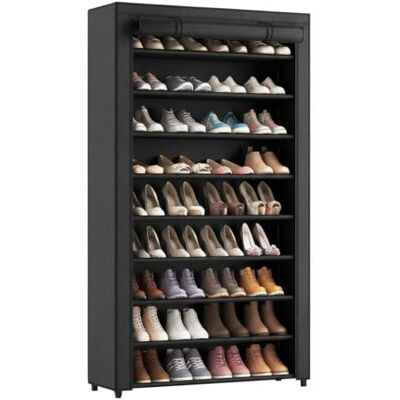 Brixy Étagère à chaussures XXL Armoire 9 couches Jusqu'à 54 paires 160 x 100 x 28 cm Noir Brixy Étagère à chaussures XXL Armoire 9 couches Jusqu'à 54 paires 160 x 100 x 28 cm Noir