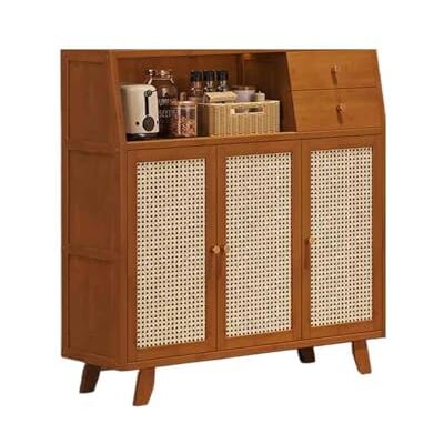 SONGYL-20249 Meuble de salle à manger Buffet de cuisine style rétro, meuble rangement for salon, trois portes avec compartiments et tiroirs Buffet SONGYL-20249 Meuble de salle à manger Buffet de cuisine style rétro, meuble rangement for salon, trois portes avec compartiments et tiroirs Buffet