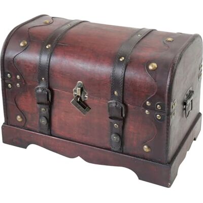 HMF 6403-140 Coffre au Trésor en Bois avec Serrure 40 x 23 x 27 cm Grand Cambodge HMF 6403-140 Coffre au Trésor en Bois avec Serrure 40 x 23 x 27 cm Grand Cambodge