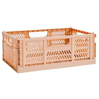 3 Sprouts Caisse pliable en plastique recyclé – Boîte de rangement pliable empilable pour une organisation facile, caisse pliable durable pour la maison ou le bureau – Grande taille – Argile 3 Sprouts Caisse pliable en plastique recyclé – Boîte de rangement pliable empilable pour une organisation facile, caisse pliable durable pour la maison ou le bureau – Grande taille – Argile