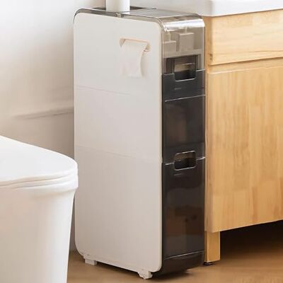 RDWQDGJG Meuble de rangement de papier toilette fin de 15,2 cm de large avec tiroirs transparents et roulettes, tour de commode verticale de grande capacité pour petits espaces – Organiseur peu encombrant (3 RDWQDGJG Meuble de rangement de papier toilette fin de 15,2 cm de large avec tiroirs transparents et roulettes, tour de commode verticale de grande capacité pour petits espaces – Organiseur peu encombrant (3