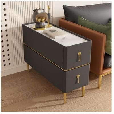 NexaGeniX Buffet de cuisine Buffet de canapé léger luxe en bois massif, petit Sandwich Ultra étroit, Table d'appoint cuir for salon(H) NexaGeniX Buffet de cuisine Buffet de canapé léger luxe en bois massif, petit Sandwich Ultra étroit, Table d'appoint cuir for salon(H)