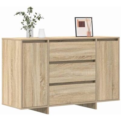 vidaXL Buffet Chêne Sonoma 120 x 41 x 75 cm Bois d'ingénierie, Buffet moderne et stylé, unité de rangement, durable, pratique pour organiser votre salon vidaXL Buffet Chêne Sonoma 120 x 41 x 75 cm Bois d'ingénierie, Buffet moderne et stylé, unité de rangement, durable, pratique pour organiser votre salon