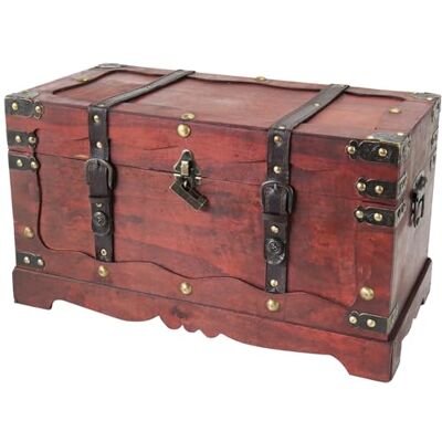 HMF 6400-150 Coffre au trésor en bois avec cadenas 50 x 25 x 28 cm Grand France HMF 6400-150 Coffre au trésor en bois avec cadenas 50 x 25 x 28 cm Grand France