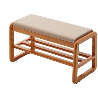 YHKJLYH Banc de rangement à chaussures avec coussin, banc de rangement, banc, grand banc à chaussures, panier de rangement latéral, tiroir en bambou, coussin rembourré amovible pour entrée, couloir (taille YHKJLYH Banc de rangement à chaussures avec coussin, banc de rangement, banc, grand banc à chaussures, panier de rangement latéral, tiroir en bambou, coussin rembourré amovible pour entrée, couloir (taille