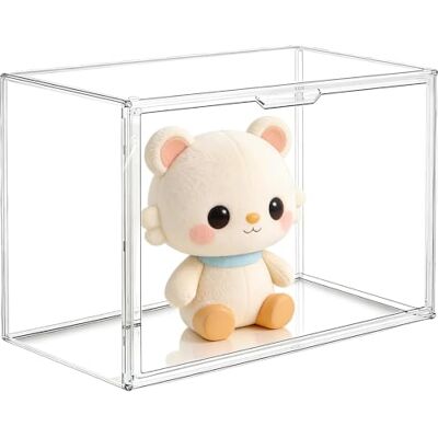 GBKDQQ Grande vitrine en acrylique transparent 36 x 27 x 22 cm Boîtes de rangement avec fermeture magnétique Empilable Étanche à la poussière Pour casques, figurines, livres, cosmétiques GBKDQQ Grande vitrine en acrylique transparent 36 x 27 x 22 cm Boîtes de rangement avec fermeture magnétique Empilable Étanche à la poussière Pour casques, figurines, livres, cosmétiques