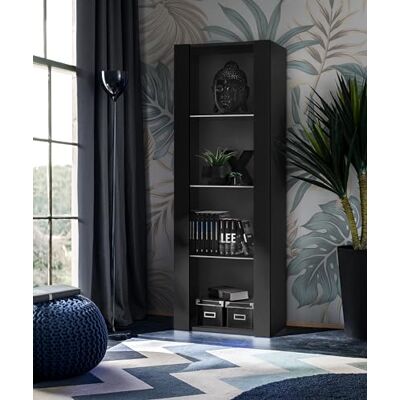 Komodee Vitrine Tivoli Blanc/Noir 55x159x35 cm Komodee Vitrine Tivoli Blanc/Noir 55x159x35 cm