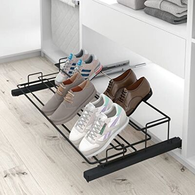 Menage Confort Meuble à chaussures amovible, acier anthracite, 450-650 Menage Confort Meuble à chaussures amovible, acier anthracite, 450-650