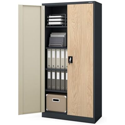Jan Nowak Armoire de Bureau métallique verrouillable, Armoire à dossiers pour classeurs, étagères réglables, Meuble de Rangement Acier pour Bureau Archive Cabinet Administration Jan Nowak Armoire de Bureau métallique verrouillable, Armoire à dossiers pour classeurs, étagères réglables, Meuble de Rangement Acier pour Bureau Archive Cabinet Administration