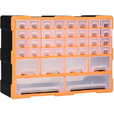 vidaXL Organisateur Multi-tiroirs avec 40 Tiroirs Boîte à Coudre Boîte à Outils Armoire de Rangement Unité d'Organisation 52x16x37,5 cm vidaXL Organisateur Multi-tiroirs avec 40 Tiroirs Boîte à Coudre Boîte à Outils Armoire de Rangement Unité d'Organisation 52x16x37,5 cm