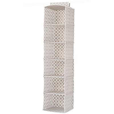 Compactor HOME Porte-chaussures en microfibre Taupe/blanc 30 x 30 x 128 cm Compactor HOME Porte-chaussures en microfibre Taupe/blanc 30 x 30 x 128 cm