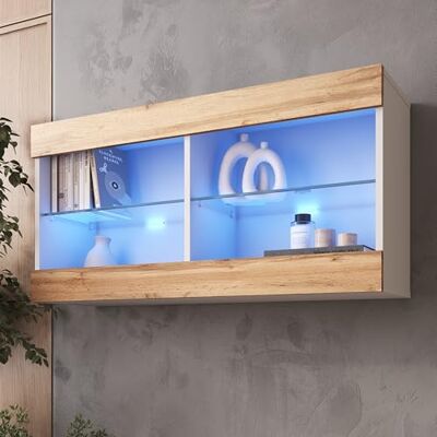 Komodee Vitrine Tivoli A1 Wotan/Blanc 100x50x29 cm Komodee Vitrine Tivoli A1 Wotan/Blanc 100x50x29 cm