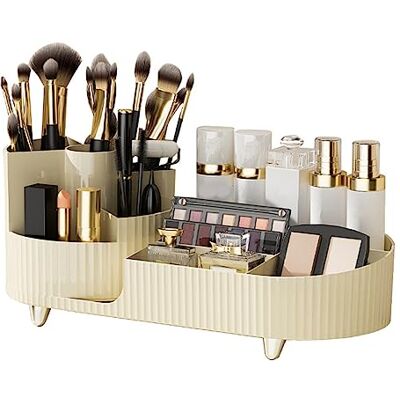 Kexpery Vitrine cosmétique 2 en 1, boîte de Rangement Polyvalente (Beige) Kexpery Vitrine cosmétique 2 en 1, boîte de Rangement Polyvalente (Beige)