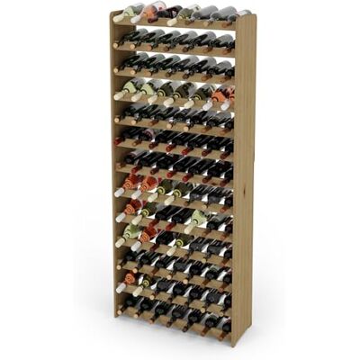 Lenmar Porte-bouteilles horizontal, 13 étages de 7 bouteilles pour 91 bouteilles Dimensions du porte-bouteilles en bois 172x72x26,5 cm Porte-bouteilles en bois de pin, naturel Lenmar Porte-bouteilles horizontal, 13 étages de 7 bouteilles pour 91 bouteilles Dimensions du porte-bouteilles en bois 172x72x26,5 cm Porte-bouteilles en bois de pin, naturel