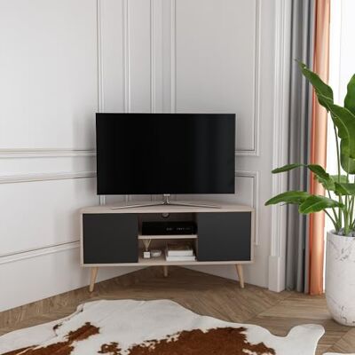 DECOROTIKA Lesson Meuble TV Bois d'ingénierie Hauteur: 59,8 cm Longueur: 120 cm Profondeur: 45 cm DECOROTIKA Lesson Meuble TV Bois d'ingénierie Hauteur: 59,8 cm Longueur: 120 cm Profondeur: 45 cm