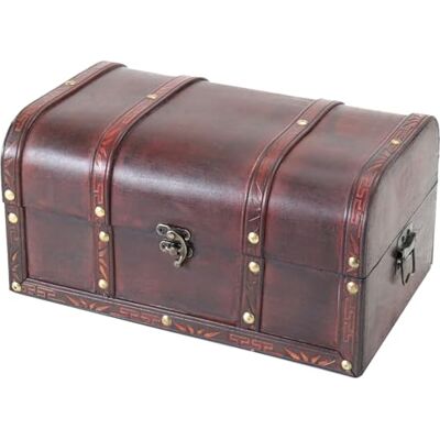 HMF 6406-130 Coffre au trésor en bois 30 x 20 x 15 cm Petit Portugal HMF 6406-130 Coffre au trésor en bois 30 x 20 x 15 cm Petit Portugal
