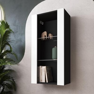 Komodee Vitrine Suspendue Tivoli A1 Noir/Wotan 50x100x29 cm Komodee Vitrine Suspendue Tivoli A1 Noir/Wotan 50x100x29 cm