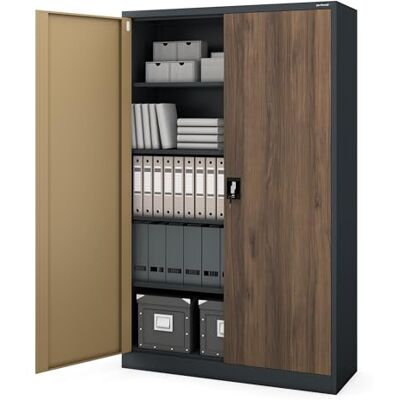 Jan Nowak armoire de bureau métallique verrouillable avec 4 étagères réglables pour dossiers et archives en acier robuste 115 x 185 x 40 cm Anthracite Noye Jan Nowak armoire de bureau métallique verrouillable avec 4 étagères réglables pour dossiers et archives en acier robuste 115 x 185 x 40 cm Anthracite Noye