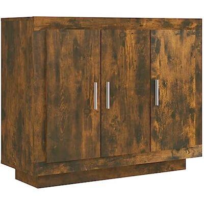 vidaXL Buffet Armoire de Rangement Meuble de Rangement Armoire Latérale Salle de Séjour Salon Intérieur Chêne Fumé 92x35x75 cm Bois d'Ingénierie vidaXL Buffet Armoire de Rangement Meuble de Rangement Armoire Latérale Salle de Séjour Salon Intérieur Chêne Fumé 92x35x75 cm Bois d'Ingénierie